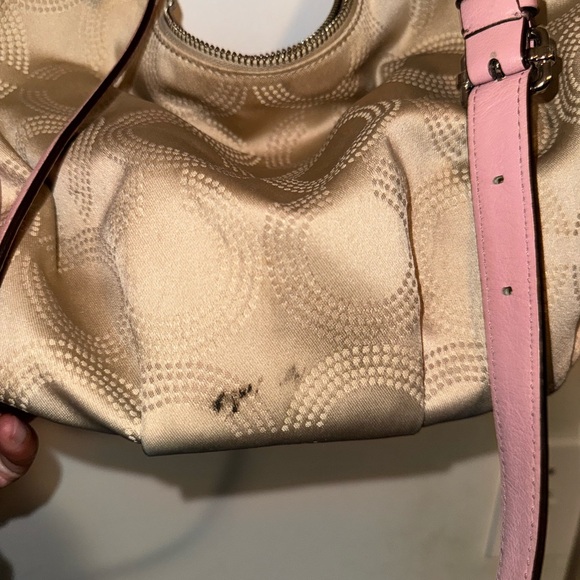 Coach B1276 Beige and Pink Shoulder Bag EUC - Picture 9 of 9